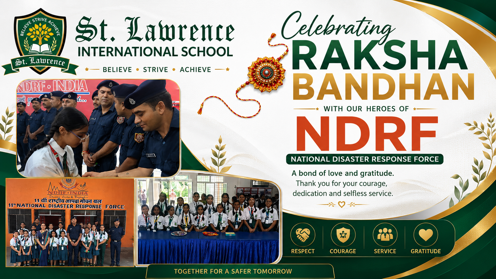 🇮🇳 Celebrating the sacred bond of Raksha Bandhan with the brave heroes of NDRF! ❤️